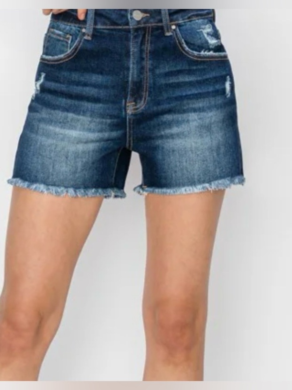 NWT Risen Denim Frayed Hem High-Rise Shorts